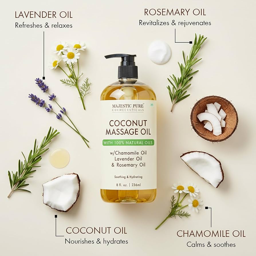 MAGESTIC PURE Coconut Massage Oil
