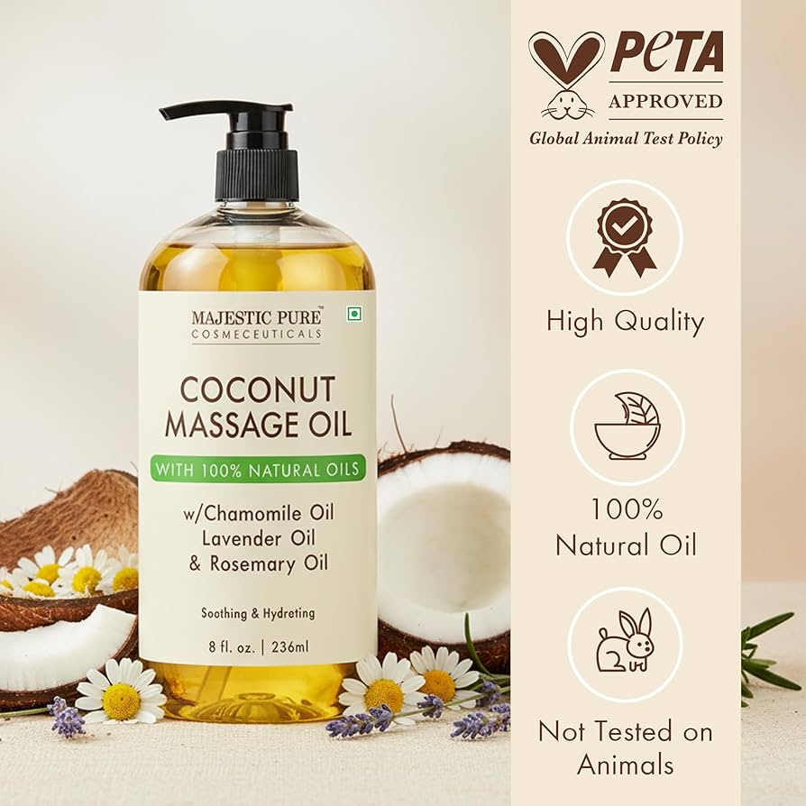 MAGESTIC PURE Coconut Massage Oil